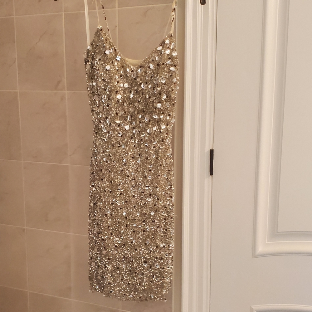 Musani Couture Beaded Mini Dress